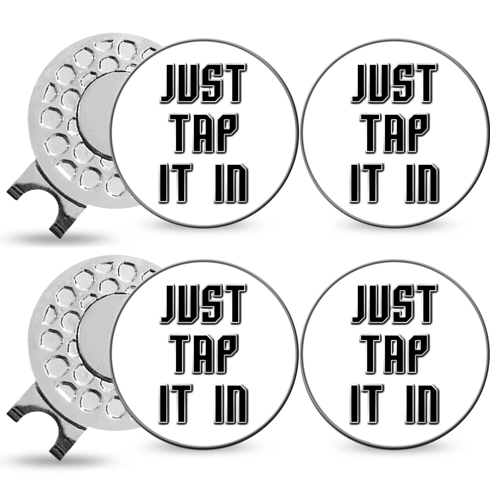 Golf Hat Clip with Ball Marker Magnetic Value Gift Set, Alignment Clips Attaches Easily to Hat Caps Belt Fashion Pattern Training Aids Accessories for Men Women Durable Removable (Style 10)