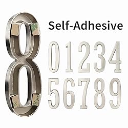 HASWARE 4 Inch Self Adhesive House Number, Modern