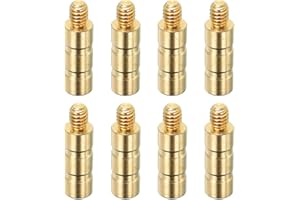 PATIKIL 50 Grain Archery Arrow Brass Insert, 8 Packs Insert Screw Copper Brass Arrow for .244/6.2mm Carbon Arrows