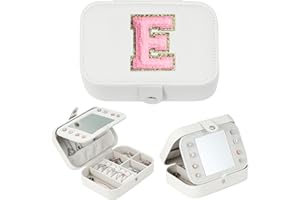 Parima Easter Gifts for Teens Girls - Travel Jewelry Case for Girls Jewelry Box, Teen Girl Gifts for Teenage Girls | Birthday Gifts Travel Gifts for Girls | Easter Basket Stuffers for Teens -Initial E