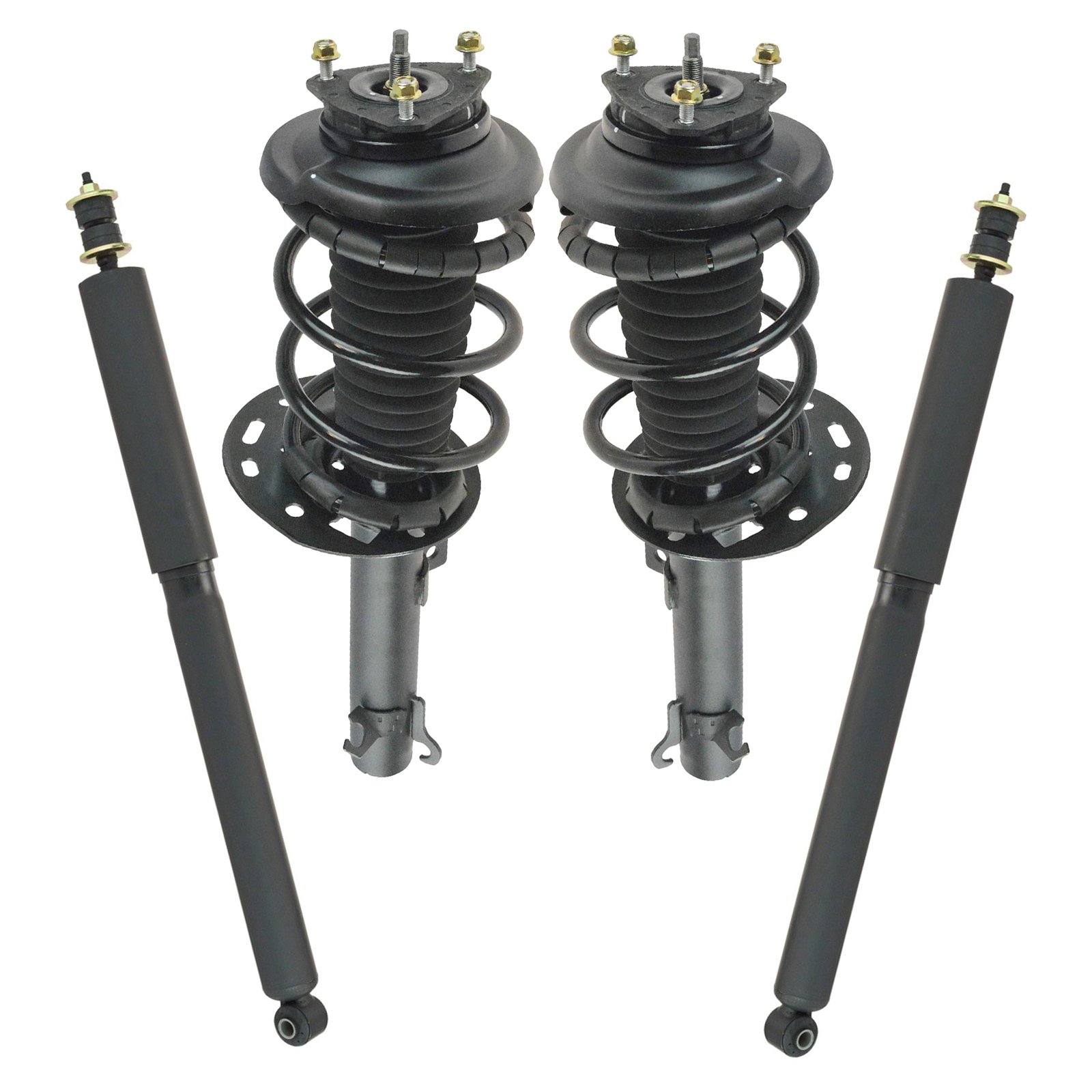 TRQ Front and Rear Complete Strut Assembly & Shock