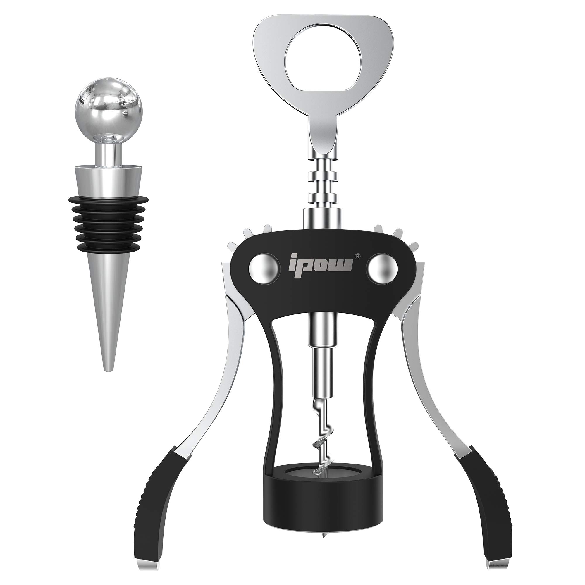 Ipow Red Wine Beer Bottle Opener Corkscrew with Wine Bottle Stopper