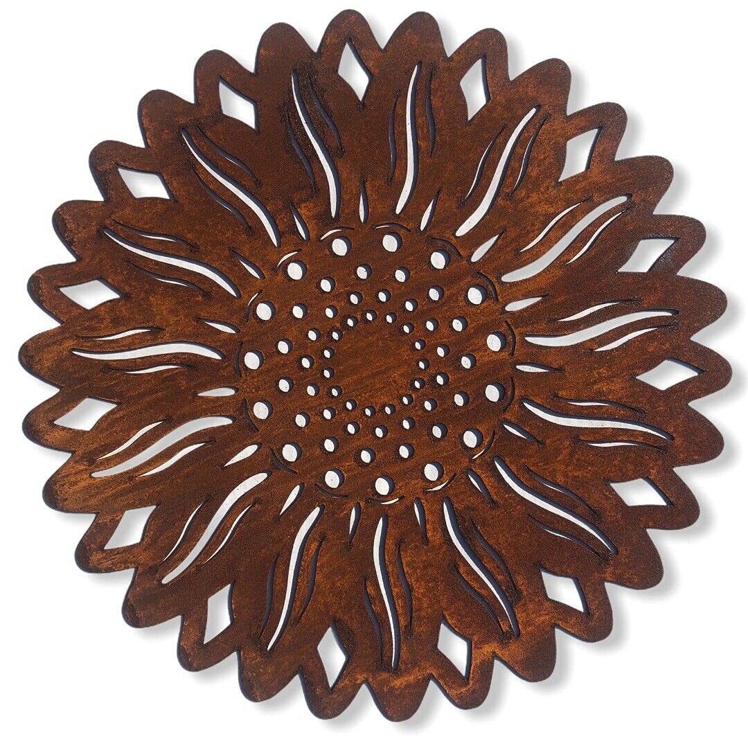 Garden Sunflower, Garden Wall Plaque, Fence Decoration, Garden Sign, Wall Feature Ornament, Unique Gift, Sunflower Decor, Rustic Gift