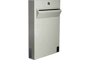 PROTEX SAFE CO. Protex Wall Mount Drop Box (LPD-161), for ballots, cash, checks, large size envelopes and other large documents, Piano hinge, Pre-drilled mounting holes off-white