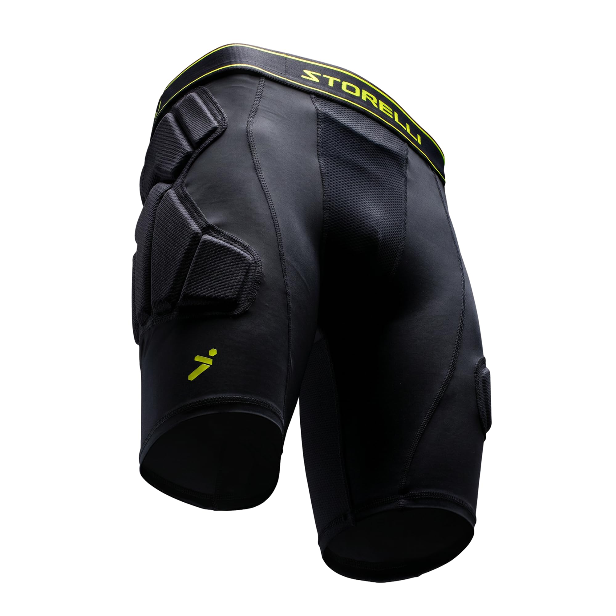 Storelli BodyShield - Pantalones cortos deslizantes acolchados para portero, bolsillo para copa
