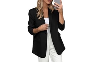 PRETTYGARDEN Blazers for Women Business Casual Outfits 2025 Fall Open Front Long Sleeve Suit Jackets Office Work Clothes