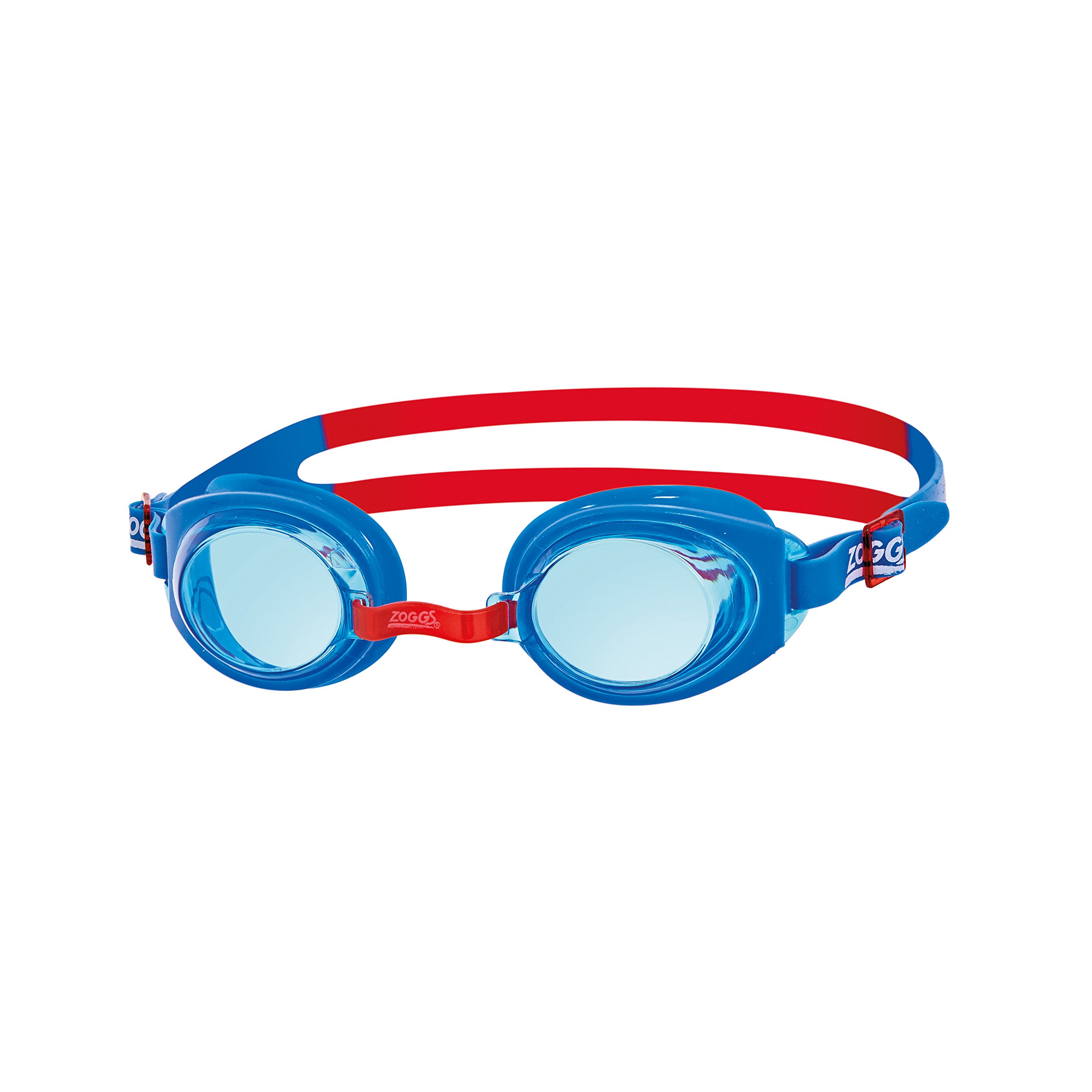 Zoggs Kids' Ripper Junior Swimming Goggles Anti-fog And UV Protection, Blue, Red, Tint, 6-14 Years