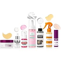 Skincare Routine Set - Facial Care Kit with Cleanser, Serums