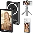 Newmowa Black Magnetic Phone Vlog Selfie Monitor Screen, 1080P Wireless Recording, Using Phone Rear Camera for Selfie Vlog Live Stream TikTok, Compatible with iPhone(Support 4K 30fps Wired Recording)