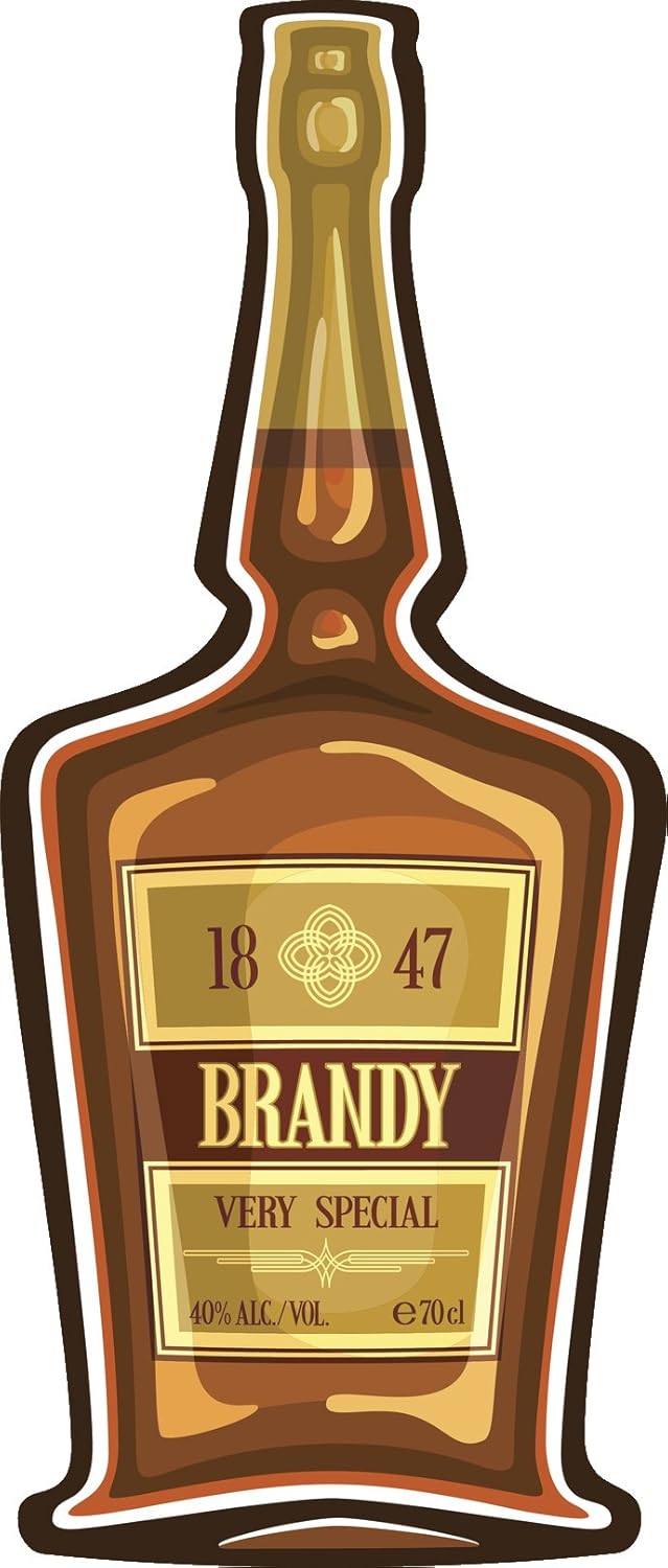 Amazon Com Simple Vintage Alcohol Liquor Bottle Cartoon Emoji Brandy Vinyl Sticker 8 Tall Automotive