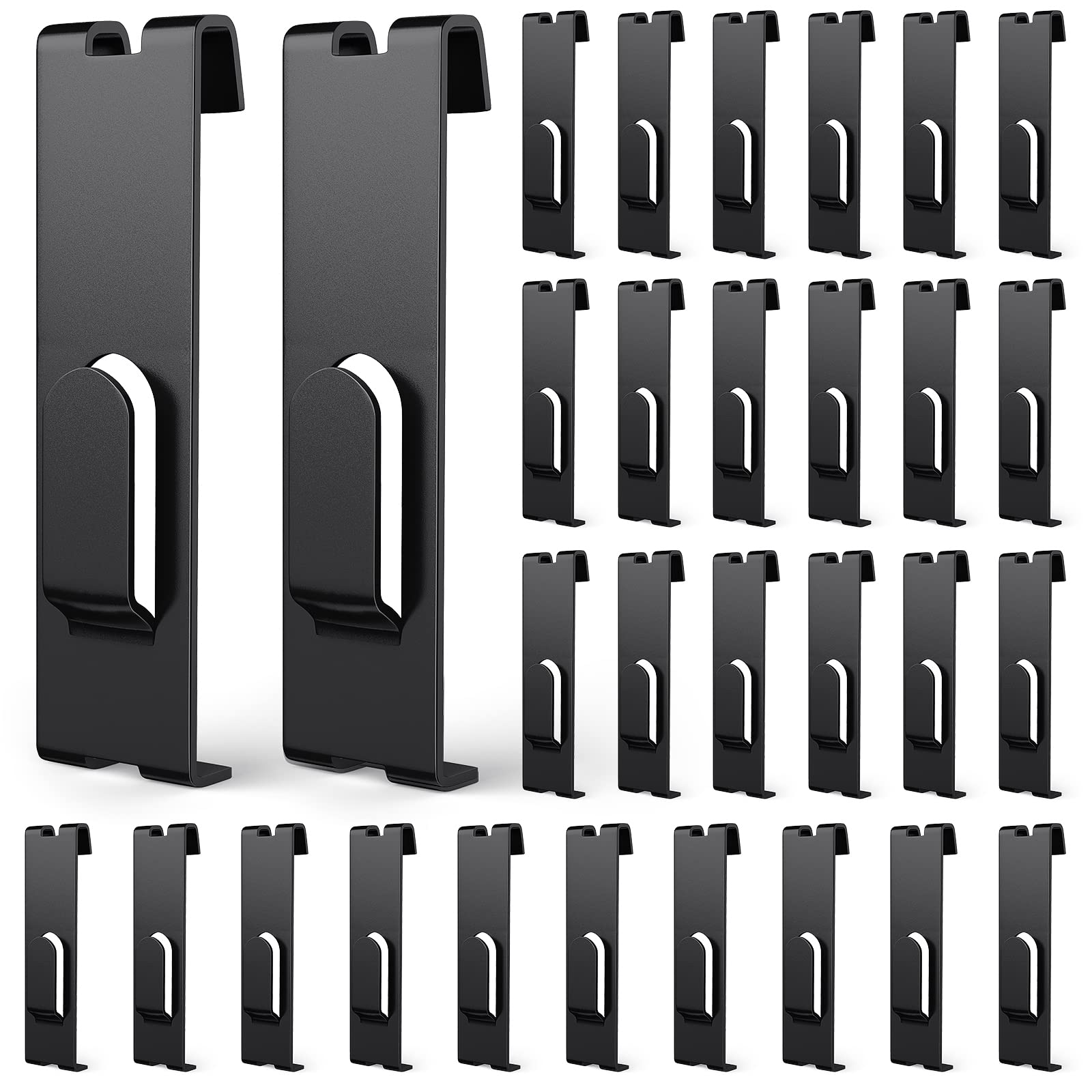 Photo 1 of Tcevily 15 Pcs Gridwall Utility Notch Hook Gridwall Picture Hanger Commercial Black Grid Wall Panel Pegs for Panel Pegboard Grid Shelf Hanging Display (15, Black)