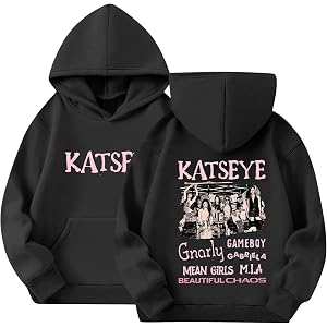 Katseye Girls Hoodies Katseye Merch Graphic Sweatshirts Long Sleeve Hoodie