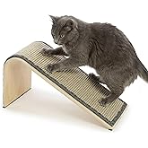 SmartyKat Sisal Angle Ramp Cat Scratcher, Natural Woven Sisal Surface &amp; Stable Wooden Structure with Organic Catnip