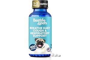 Kennel Cough Treatment & Dog Nasal Congestion Relief, Natural Dog Cough Suppressant & Cold Remedy, Breathe Easy Reduces Wheez