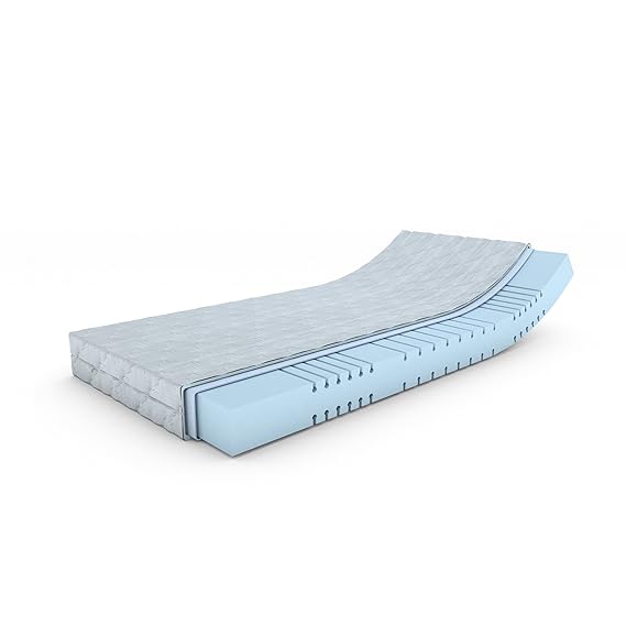 MSS® Mellow-Foam-7-Zonen Kaltschaummatratze H4 / 130 cm x 200 cm / H4 ab 100 kg = hart