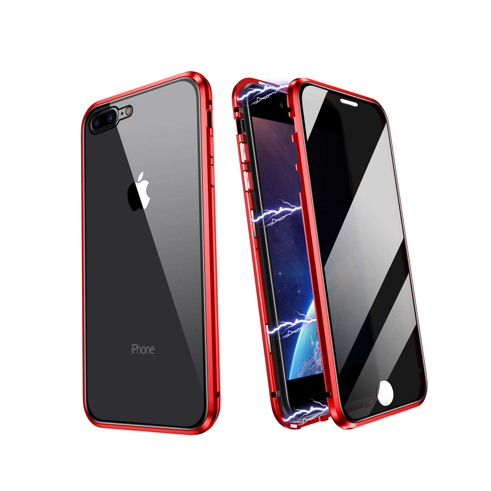 Mua Double Sided Tempered Glass Iphone Se 2 Case Anti Prying For Iphone 8 Iphone 7 Glass Case Aluminum Bumper Front And Back Double Sided Glass 360 Full Protection Magnetic Iphone 8 Iphone