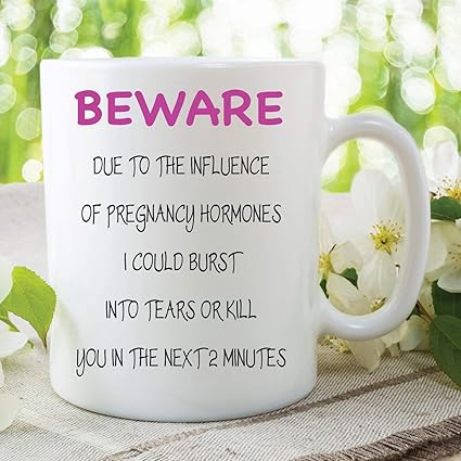 Funny Novelty Joke Mug Pregnancy Baby Shower Hormones Gift Printed Ceramic Mug Friend Christmas Birthday Secret Santa Gifts Amazon Co Uk Kitchen Home