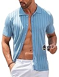 COOFANDY Men's Short Sleeve Shirt Casual Button