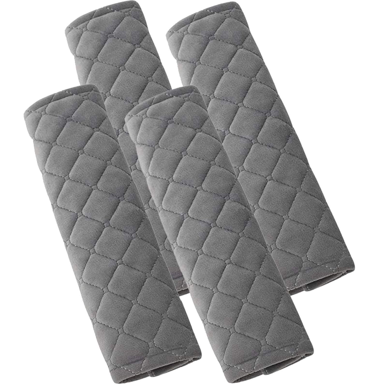 Golden Apple 2Pairs (4PCS) Car Seat Belt Shoulder Pad Cover Comfort Harness Pads Travel Seat Belt Cushion Seatbelt Strap (Gray)