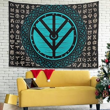 Amazon Com Ne Zha Viking Patterns Design Wall Blanket Popular