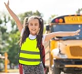 Firtink 4 Pieces Kids Hi Vis Vests High Visibility Reflective Safety Vest view 4
