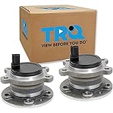 TRQ 2 Piece Rear Wheel Bearing & Hub Assembly Set with ABS Sensor Compatible with 2012-2014 Volvo S60 2007-2013 S80 2008-2010 V70 2013 XC70