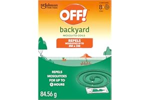 OFF! Backyard Mosquito Repellent Coils, Ideal Camping and Outdoors Essentials, Up to 4 Hours of Protection, 2 Metal Stands an