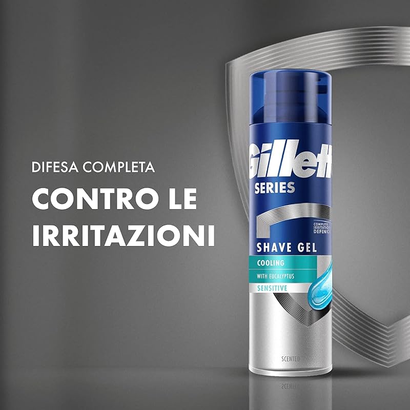 Series Gel da Barba Idratante con Eucalipto, Confezione da 6x250ml