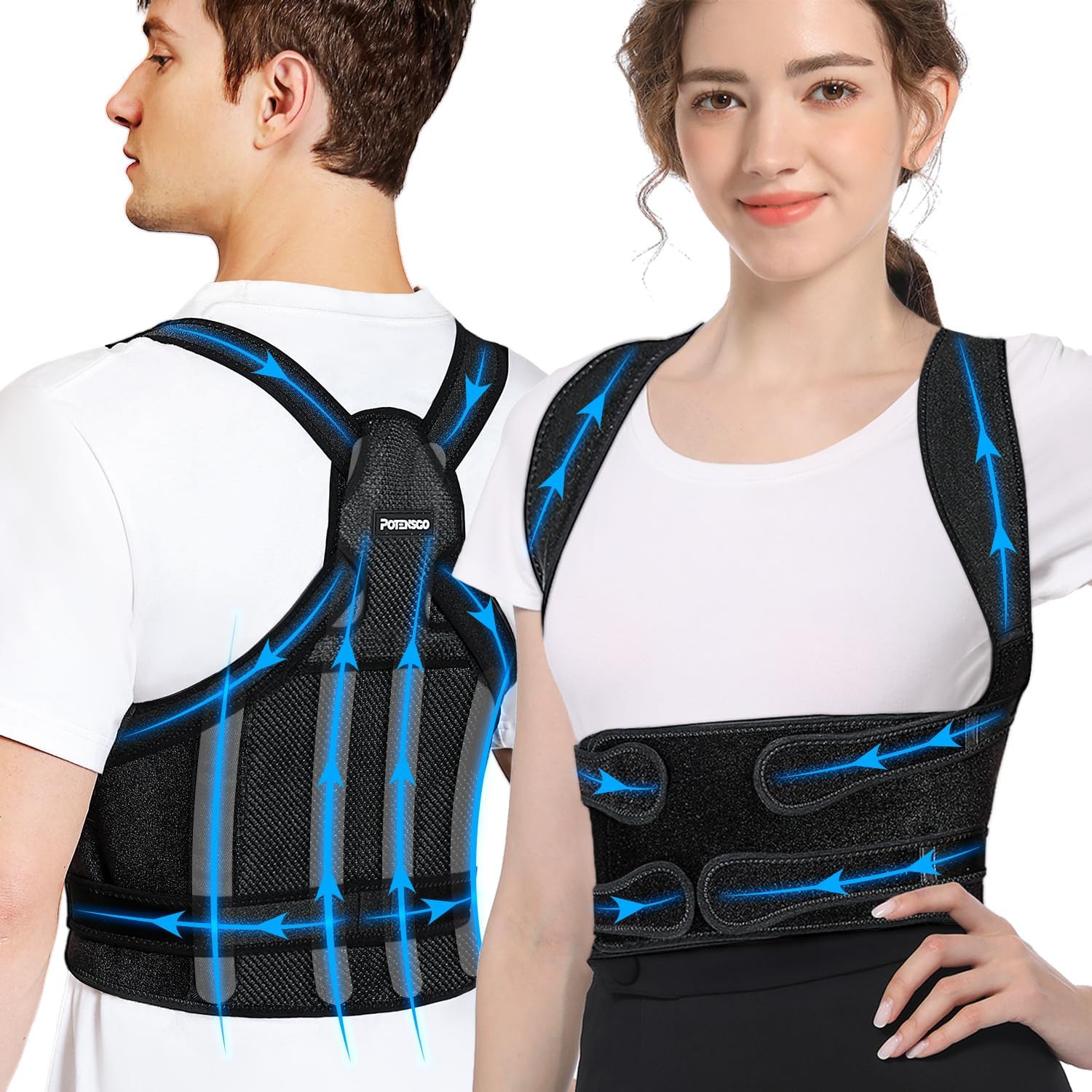 Photo 1 of Posture Corrector for Women and Men, Adjustable Back Brace & Straightener for Scoliosis - Hunchback Correction - Back Pain/Spine Corrector/Back Support and Posture Trainer (Small)