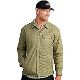 HUK - Men's Scale Shacket, DWR Insulated Performance Fishing Shirt Jacket