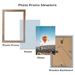 JCJMY 4x5 Picture Frame Rustic Brown for Wall