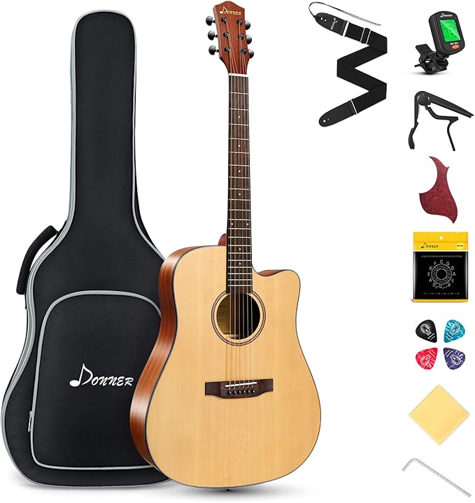 美品◎Donner アコースティックギター DAG-1S サテンサンバースト 71JcjtE0TlL.jpg_BO30,255,255,
