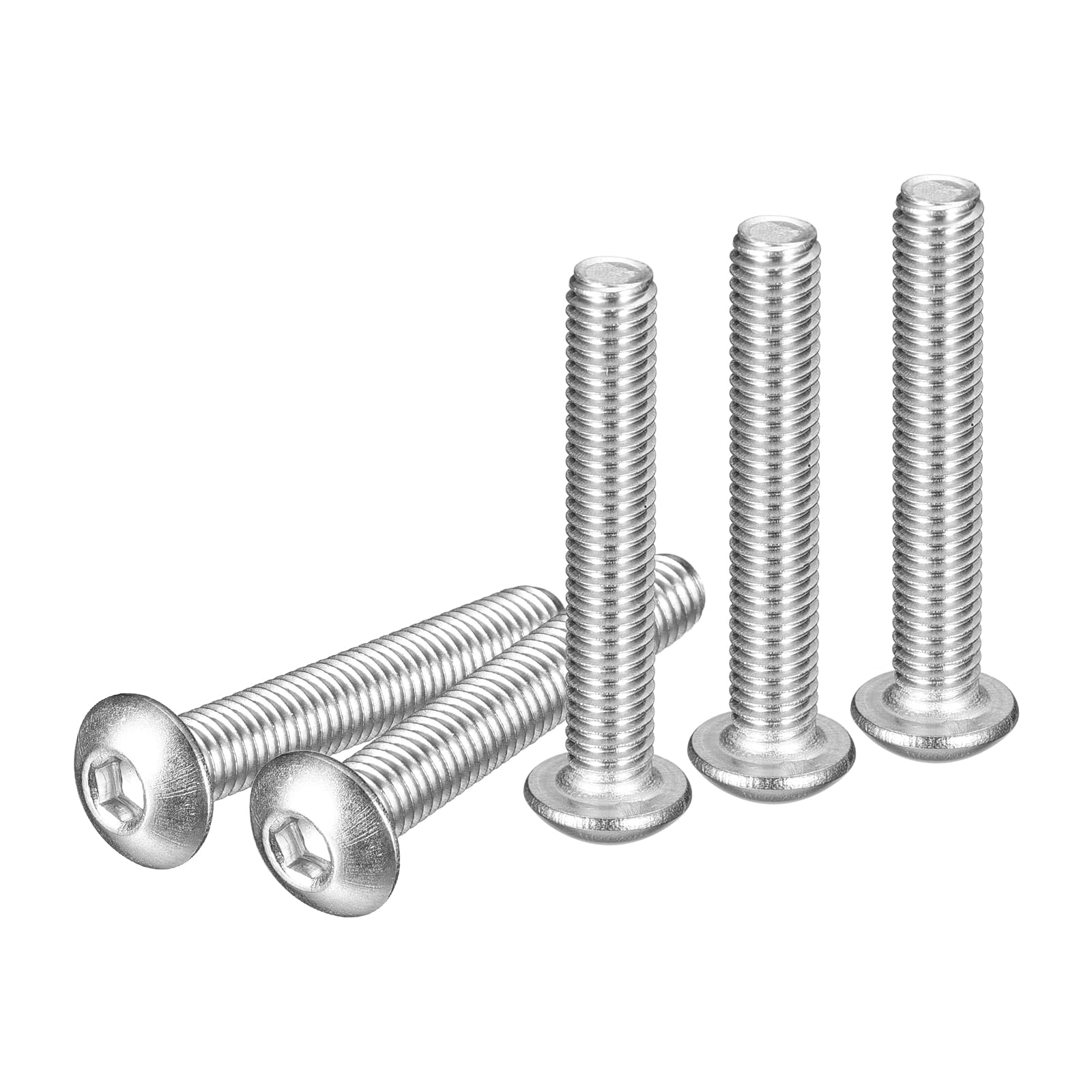 DTGN M5-0.8x30mm Button Head Socket Cap Screws - 100Pack - Good for Machine - 304 Stainless Steel 18/8 - Hex Drive Full Thread Fasteners — image 1