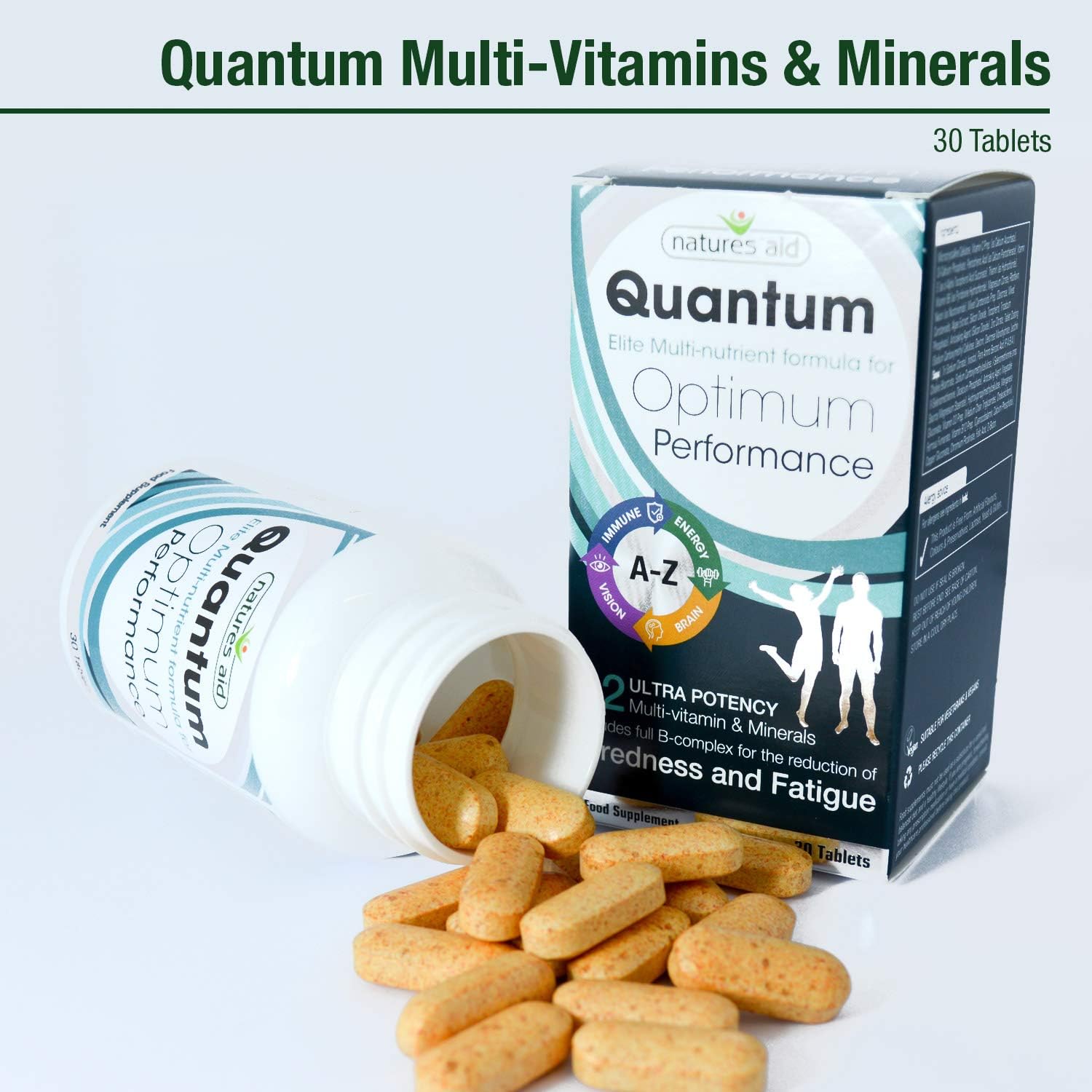 Tablets Quantrum Natures Aid Quantum Super Strength Multi Vitamin Tablets – Pack of 30 ...