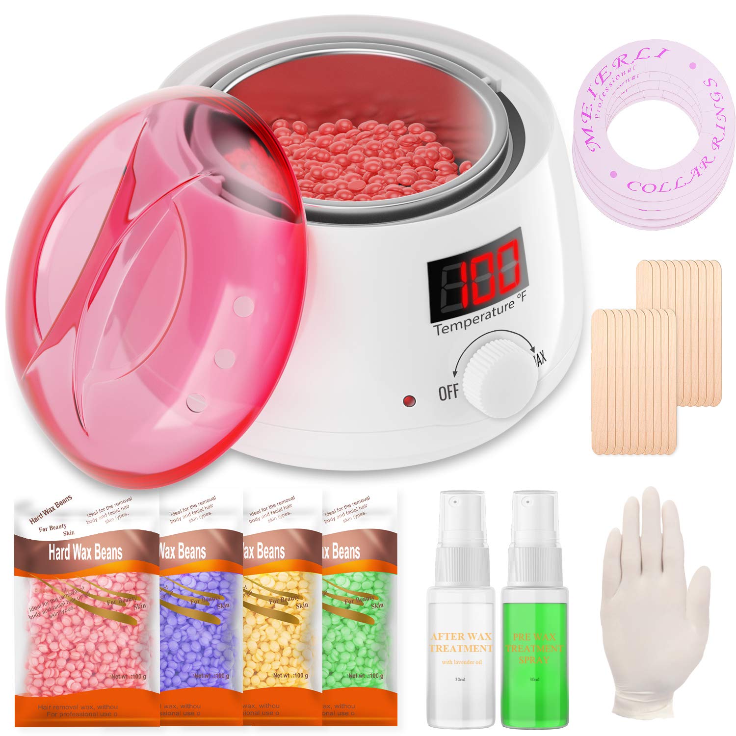 Nopunzel Waxing Kit Wax warmer hair removal kit with all