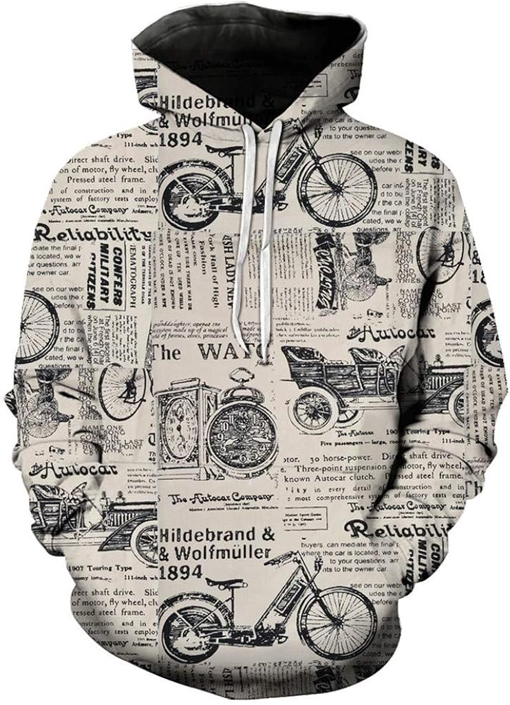 newspaper print hoodie