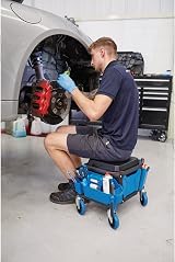 Draper 23716 Work Stool Blue Padded Shop Mechanic Garage Seat Tray Swivel view 4