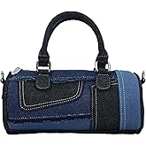 Arkefi Swing Bag Shoulder Bags for Women Denim Purse Patchwork Crossbody Evening Handbag Clutch