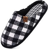 ONCAI Men's House Slippers Memory Foam Slip-On Warm Cozy Scuff Home Bedroom Shoes with Indoor/Outdoor Rubber Soles US Size 7-15