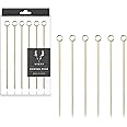 Viski Gold Cocktail Picks, Set of 6 Stainless Steel Drink Picks, Barware Accessories, 4.25″