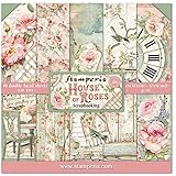 STAMPERIA INTERNATIONAL, KFT PAPER PAD 12X12 10PK HOUSE ROSE, 30.5 x 30.5 (12" x 12"), Multicoloured