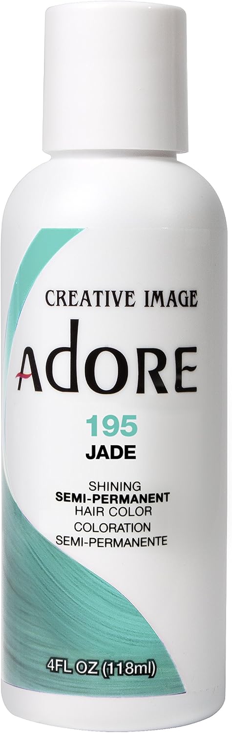 Adore Shining Semi Permanent Hair Colour, 195 Jade, 118 ml (Pack of 1)