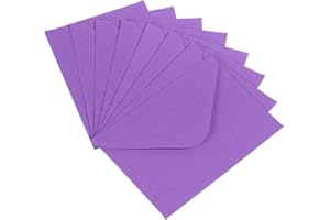 PATIKIL Mini Envelopes, 100 Pack Mini Gift Card Business Card Envelope for Greeting Weddings, Purple
