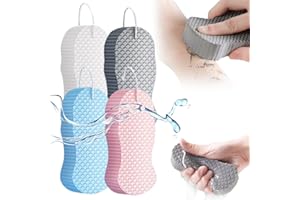 COLODAY Magic Exfoliating Bath Sponge, 2025 New Super Soft Exfoliating Bath Sponges for All Skin Types, Upgrade 3D Super Soft Exfoliating Bath Sponge Skin Friendly Reusable (Multicolor X4)