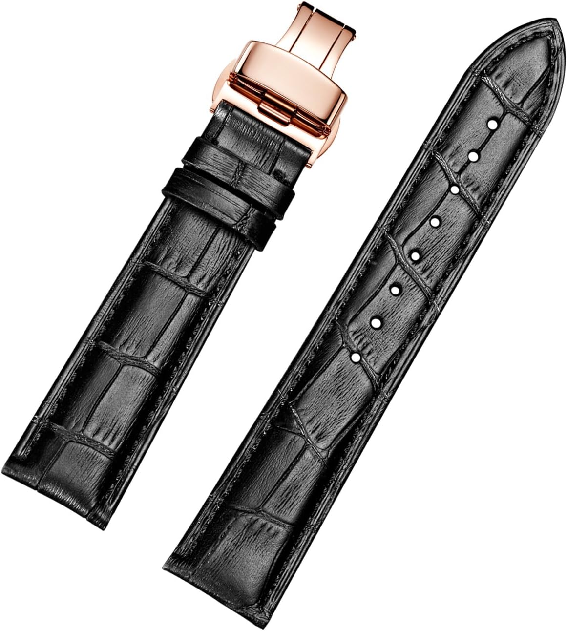 EHHE ZPF Calfskin Replacement Leather Watch Bands with Deployment Buckle for Men's Wtach Band and Women's Watch Starp 18mm-24mm