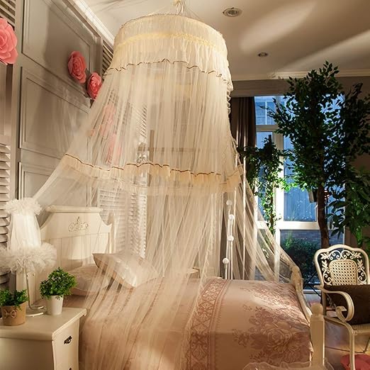 SCJ Dosel de Cama de Princesa para niñas, Dosel de Cama con mosquitera