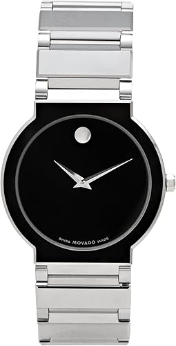 movado men's 2100002 museum black stainless steel watch