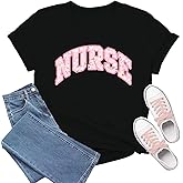 TIEEI Nurse Shirt for Women Nurses Week T-Shirts Nursing Life Tee Tops