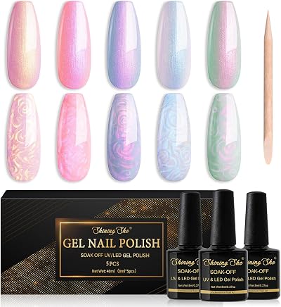 Shining She Pearl Gel Nail Polish 5 Colors 8ml Soak Off UV/LED Mermaid Shell