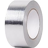 Hiwowsport Aluminized Foil Heat Shield Thermal Barrier Adhesive Backed Heat Reflective Tape 2" x 82' Roll Silver